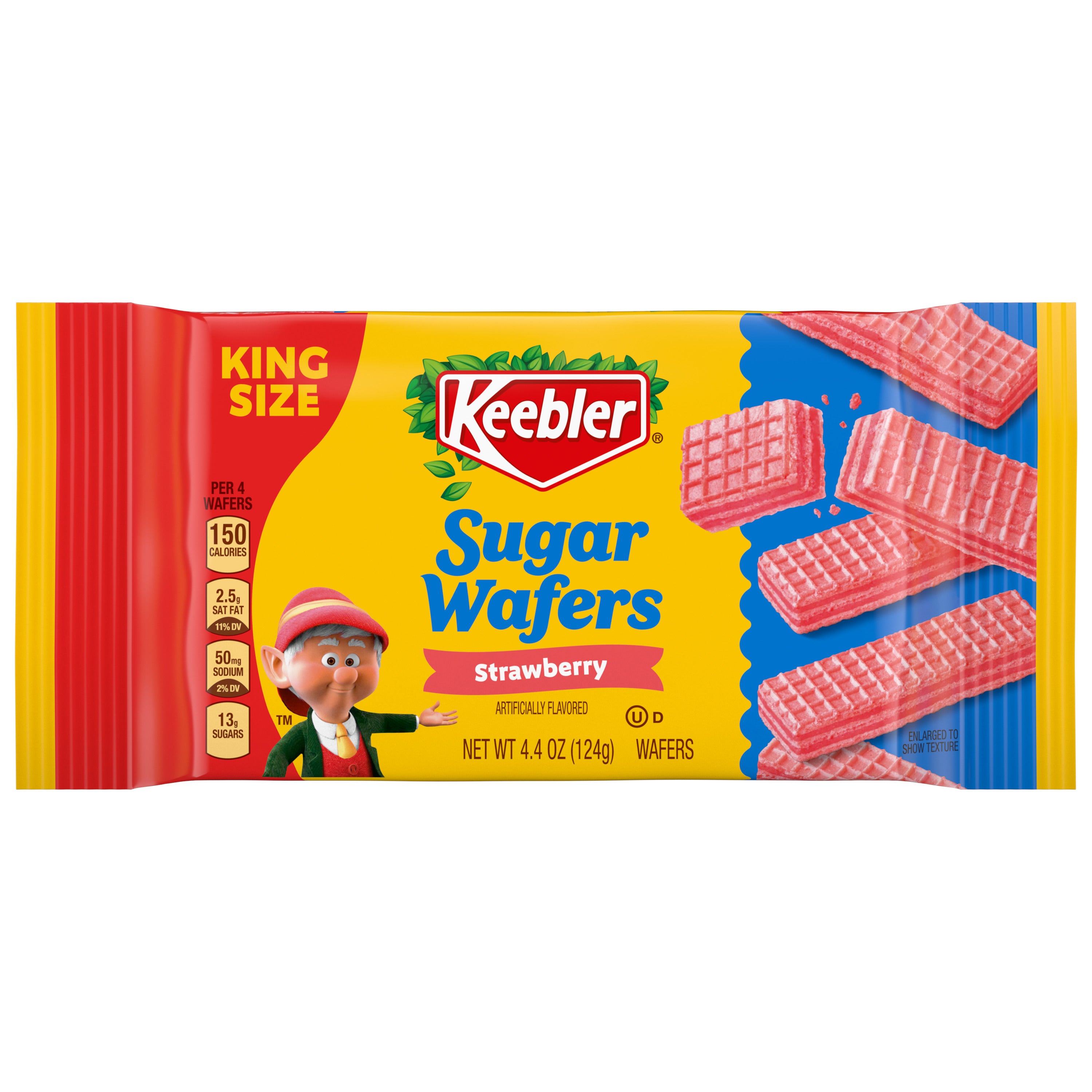 Kb Sugar Wafers Strawberry-4.4 oz.-9/Box-9/Case MPN# 07357