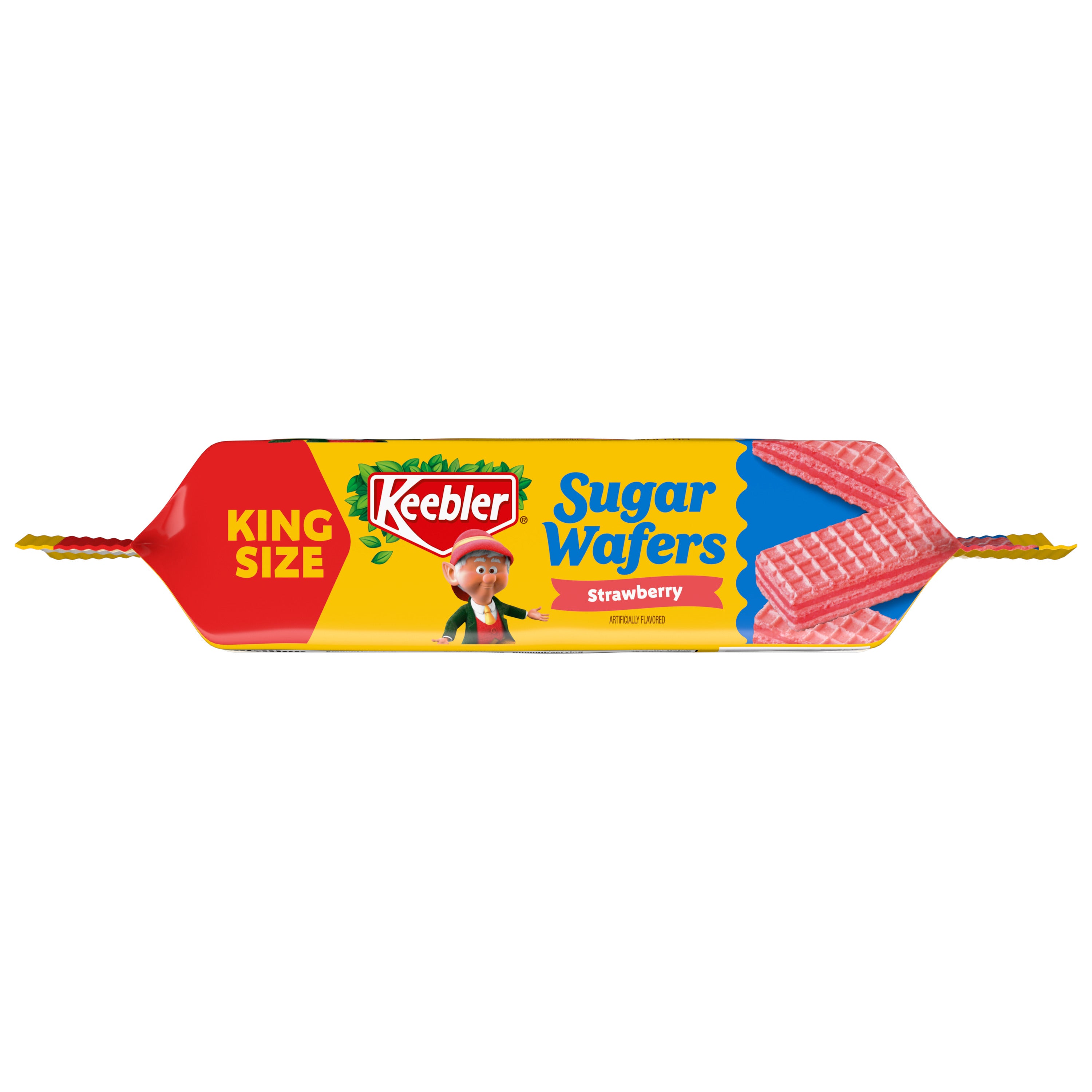 Kb Sugar Wafers Strawberry-4.4 oz.-9/Box-9/Case MPN# 07357 – Round
