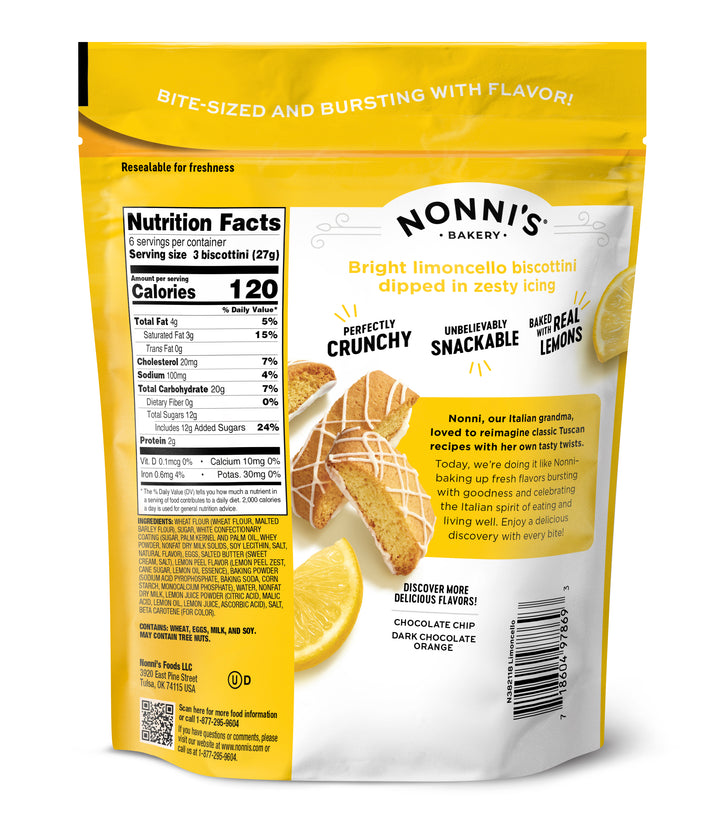 Nonni's Food Company Limoncello Biscottini Bites-4.8 oz.-6/Case