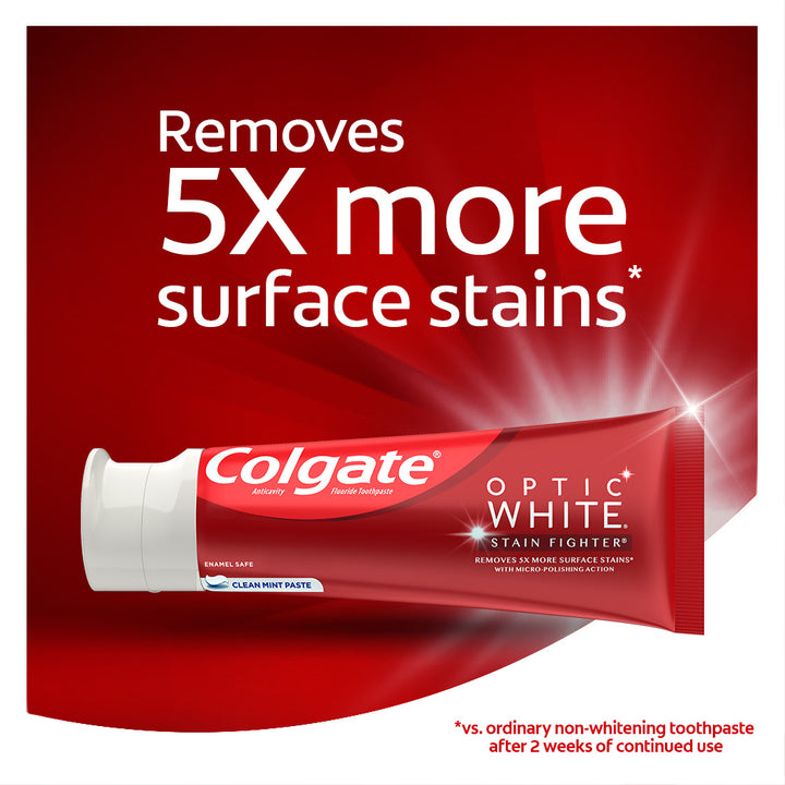 Colgate Optic White Toothpaste Stain Fighter Clean Mint Toothpaste-4.2 oz.-6/Box-4/Case
