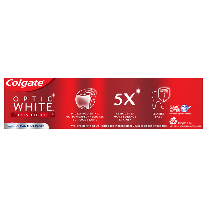 Colgate Optic White Toothpaste Stain Fighter Clean Mint Toothpaste-4.2 oz.-6/Box-4/Case