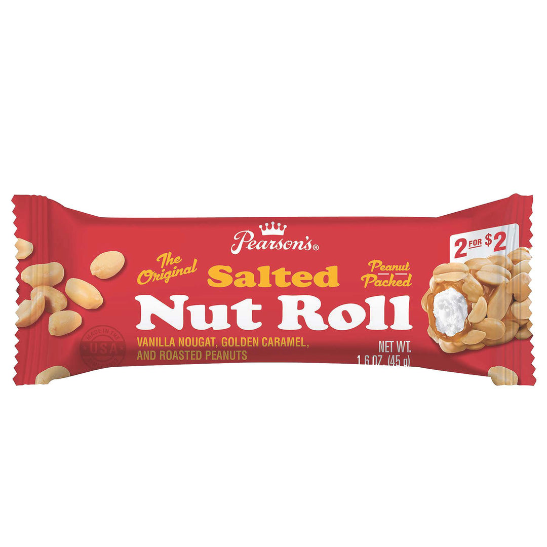 Salted Nut Roll Polypropylene 2/$2 Shipper-288 Count-1/Case