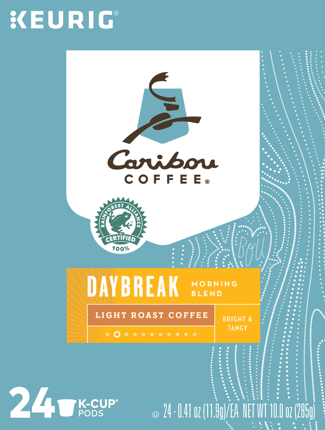 Caribou Coffee K-Cup Pod Daybreak Morning Blend-24 Count-4/Case