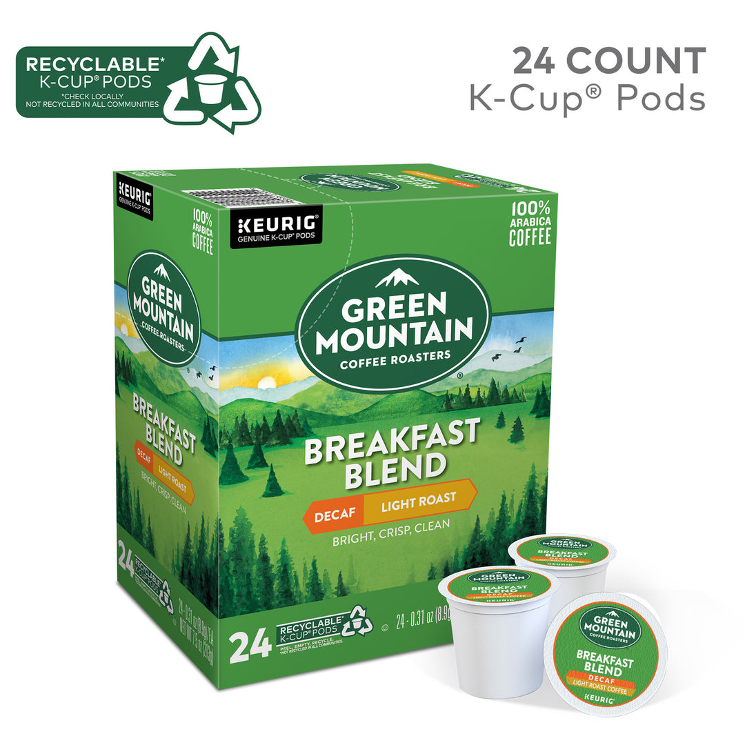 Green Mountain Coffee K-Cup Pod Breakfast Blend Decaffeinated-24