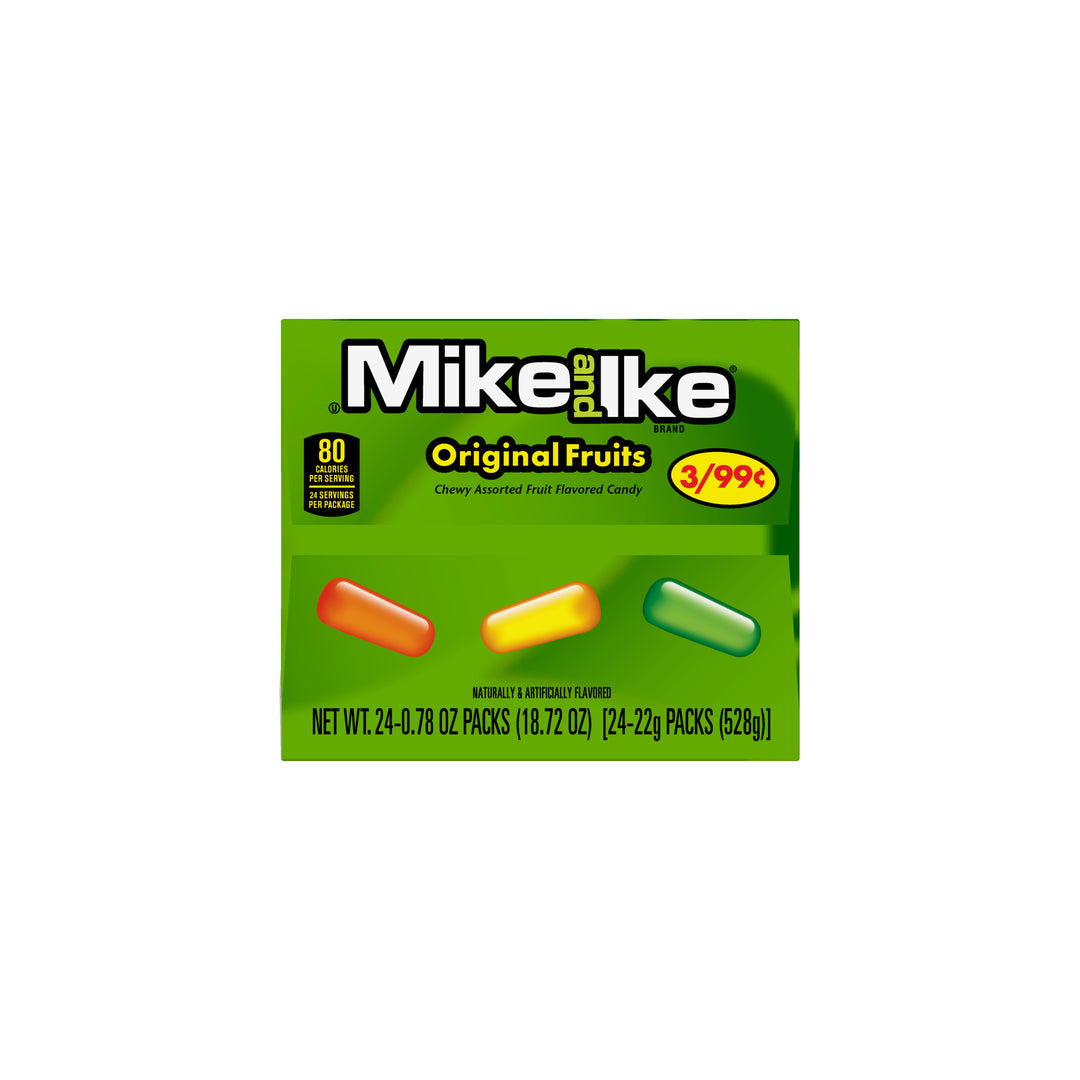 Mike & Ike Original Fruits-0.78 oz.-24/Box-16/Case