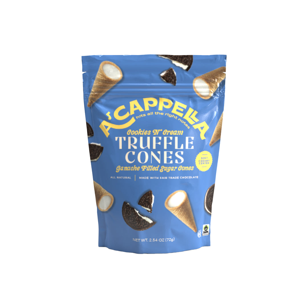 Made In Nature Acappella Cookies & Cream Truffle Cones-2.54 oz.-6/Case