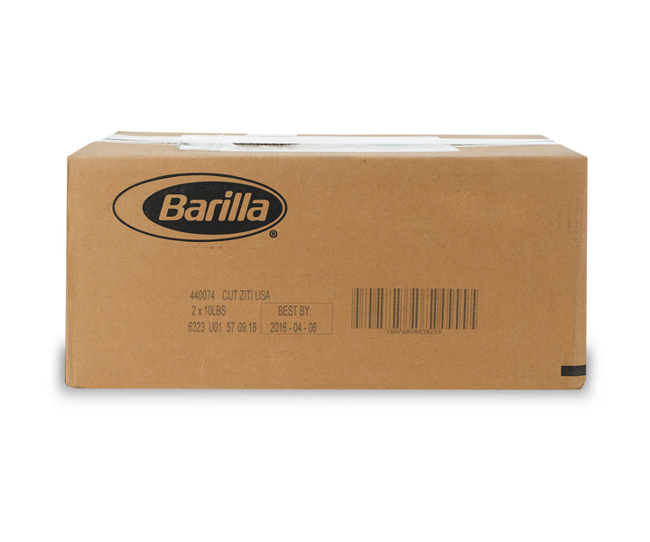 Barilla Non-Gmo Cut Ziti Pasta-160 oz.-2/Case