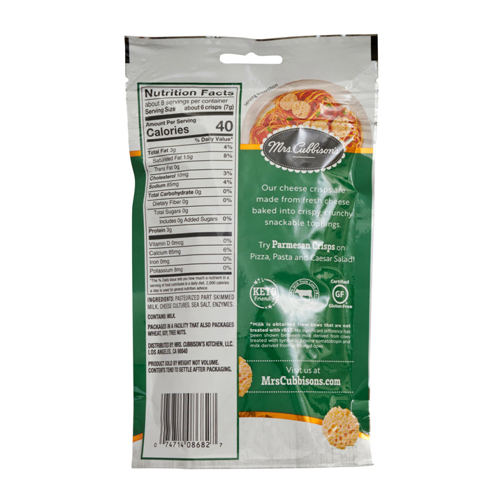 Mrs. Cubbison's Parmesan Cheese Crisp Bags-1.98 oz.-9/Case