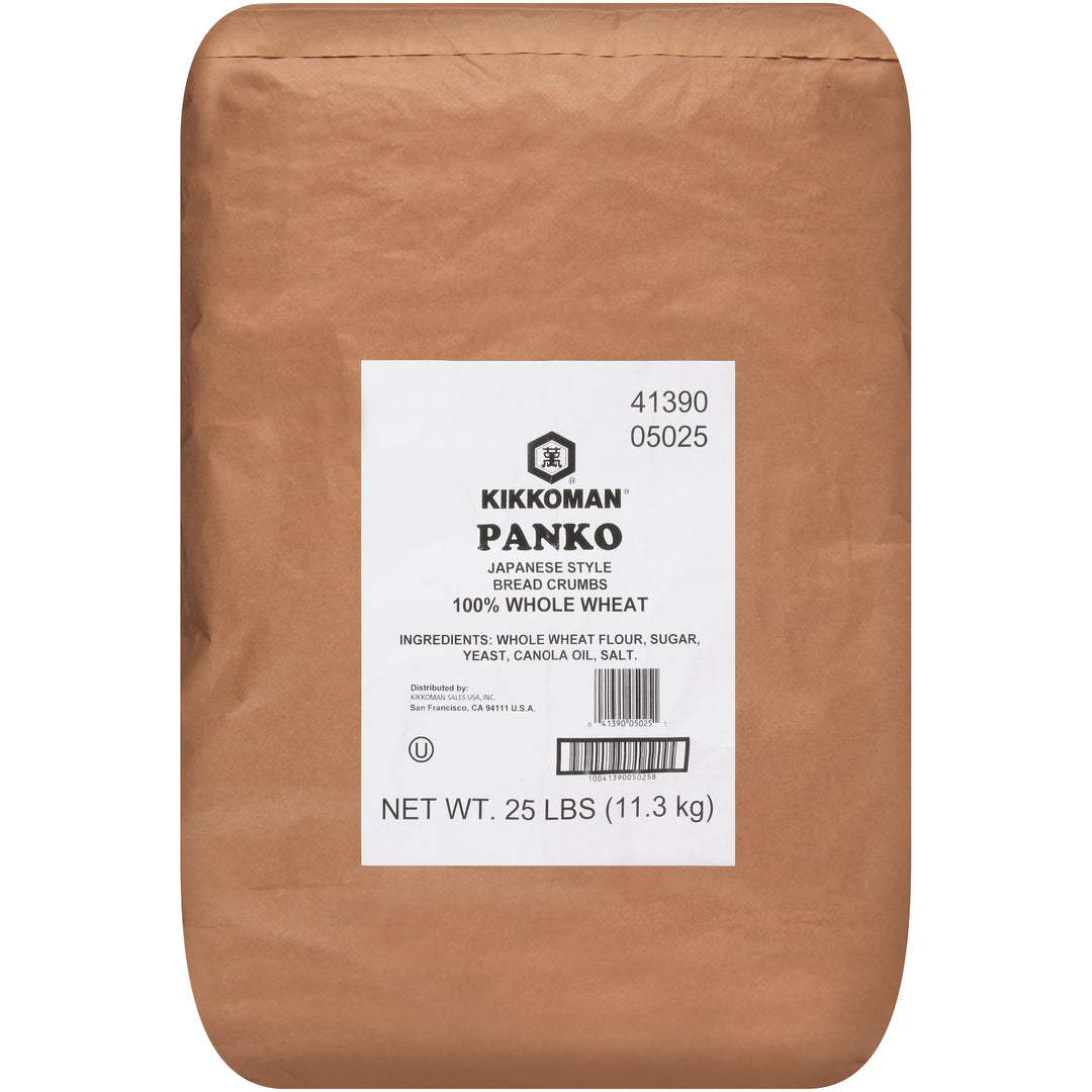Kikkoman Panko Whole Wheat Bread Crumbs-25 lbs.