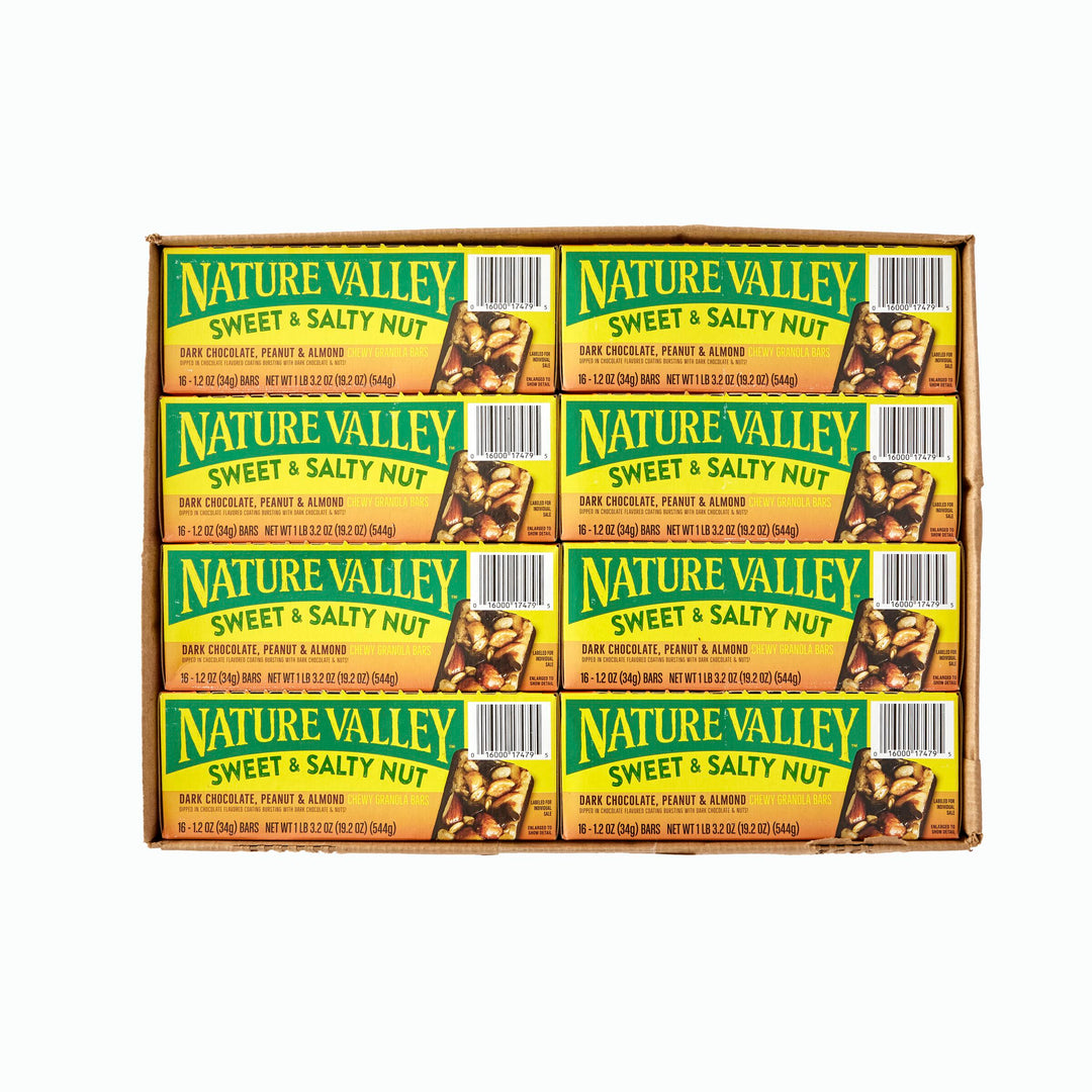 Nature Valley Sweet & Salty Nut Dark Chocolate Peanut & Almond Granola Bars-1.2 oz.-16/Box-8/Case