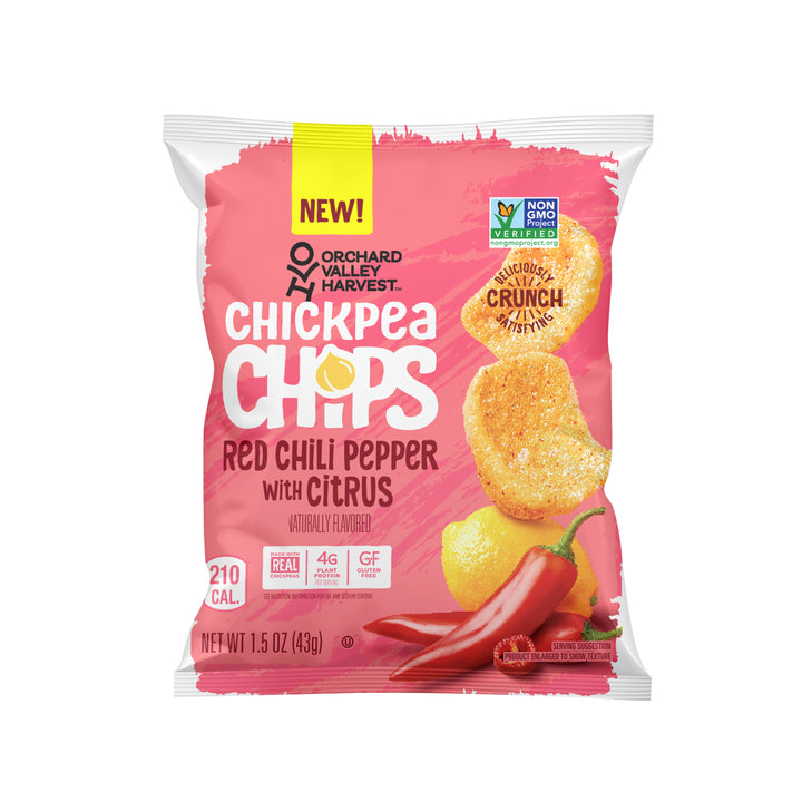 Orchard Valley Harvest Red Chili Pepper And Citrus Chickpea Chips Of-1.5 oz.-30/Case