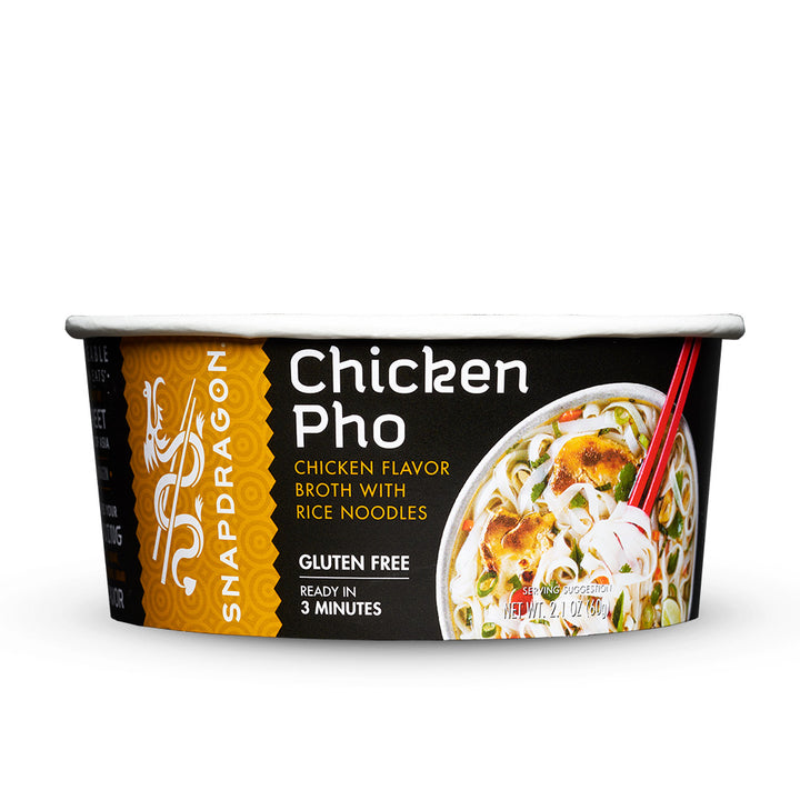 Snapdragon Chicken Pho Rice Noodle Soup Bowl-2.1 oz.-6/Box-6/Case