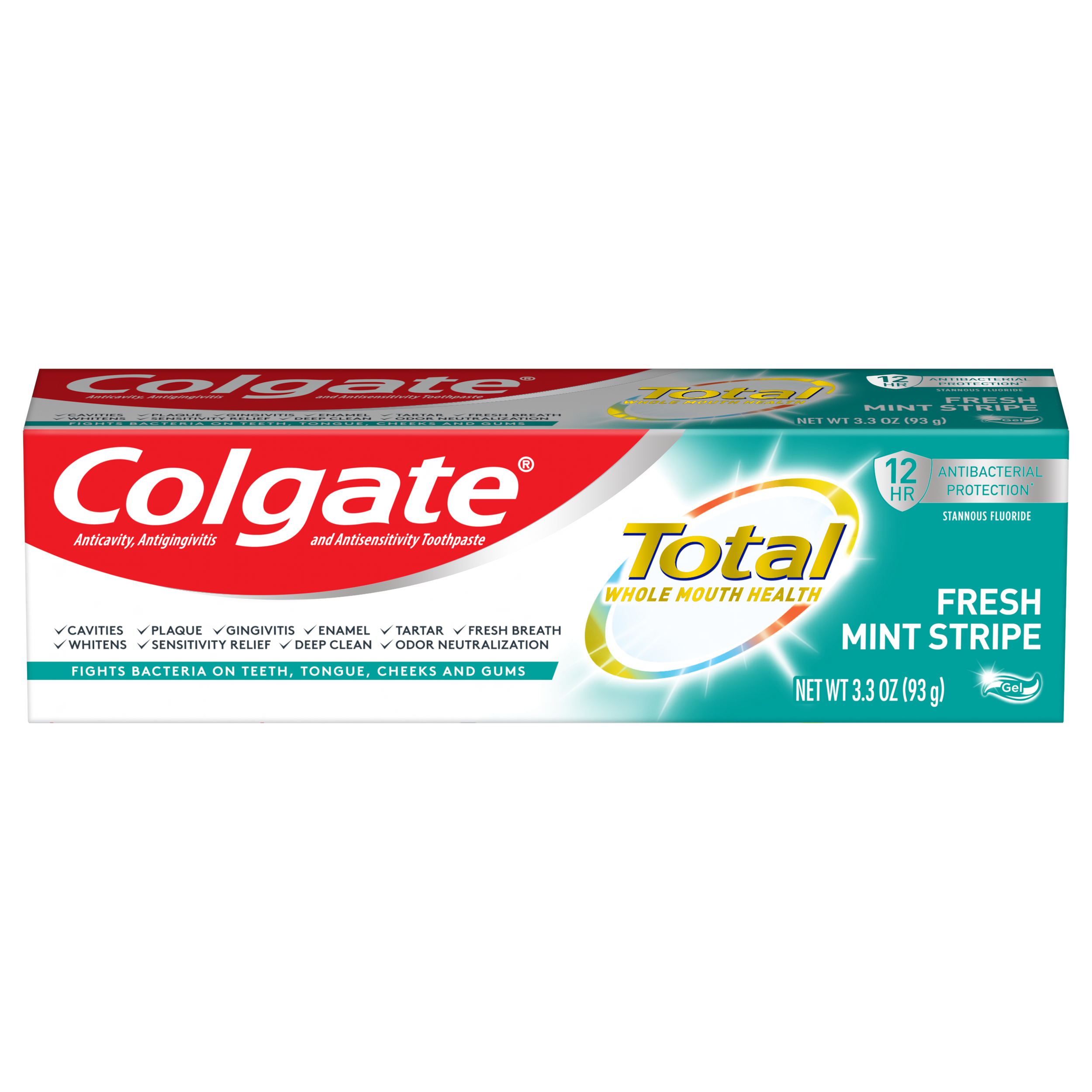 Colgate Toothpaste Right Colgate Total Toothpaste Fresh Mint Stripe-3.3 oz.-6/Box-4/Case MPN ...