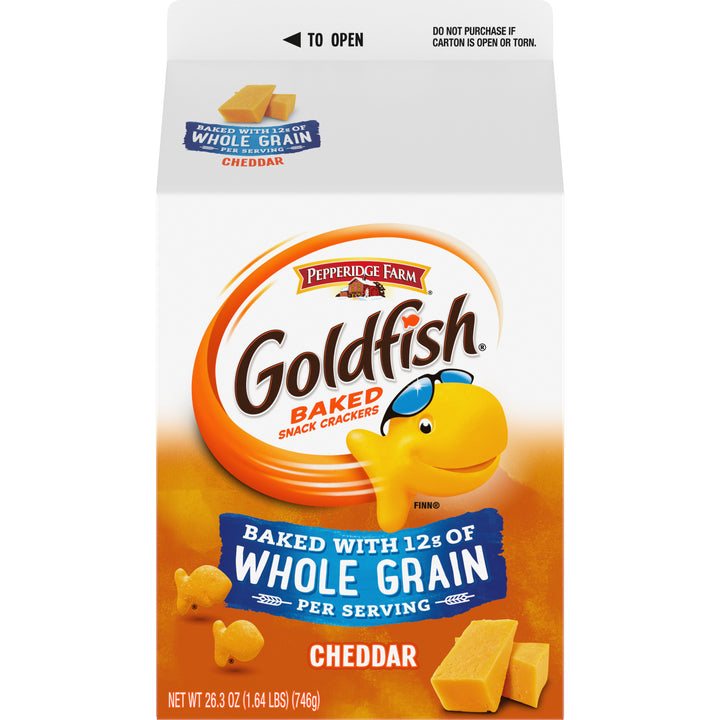Pepperidge Farms Goldfish Baked Snack Crackers Baked With Whole Grain Cheddar Cheese-26.3 oz.-6/Case