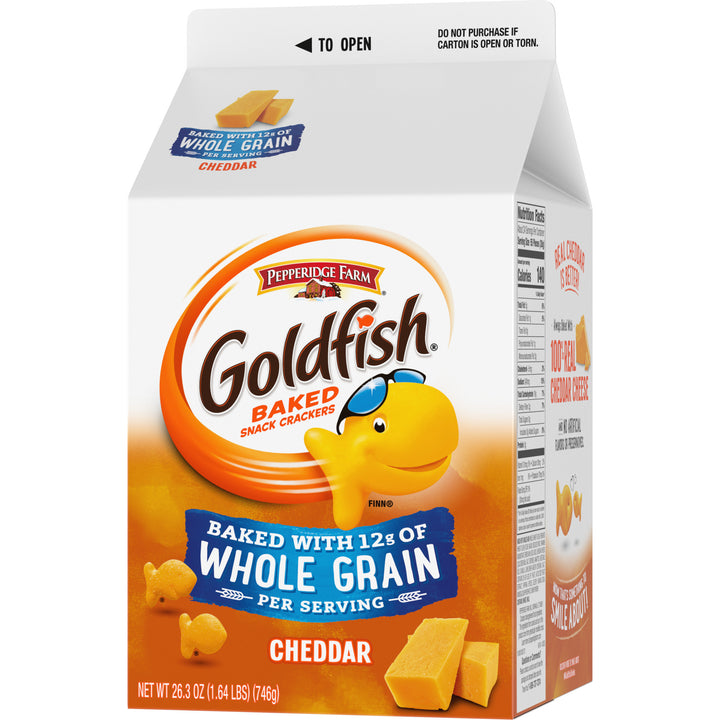 Pepperidge Farms Goldfish Baked Snack Crackers Baked With Whole Grain Cheddar Cheese-26.3 oz.-6/Case
