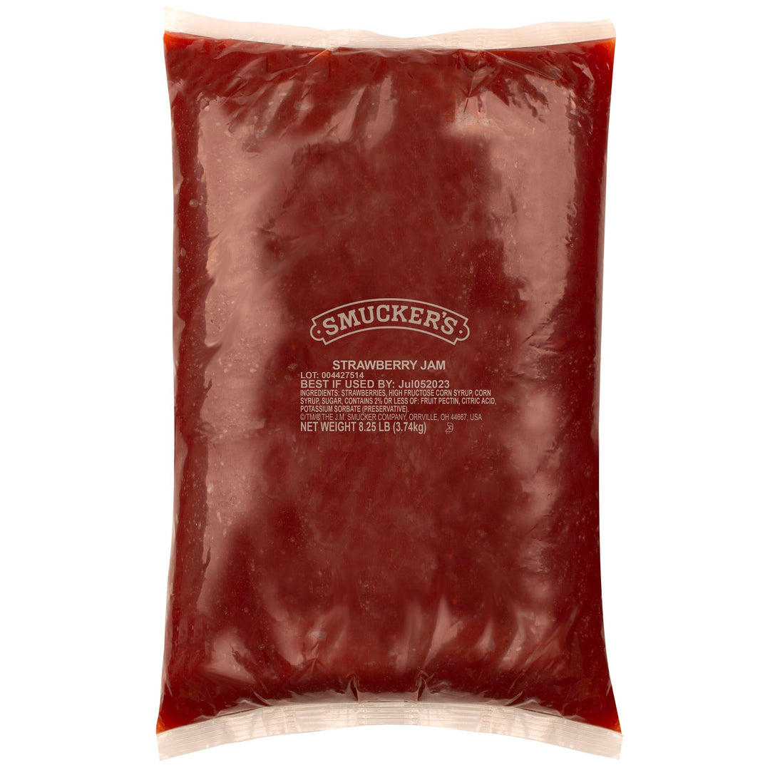 Smucker's Strawberry Jam Bulk Pouch-8.25 lbs.-4/Case