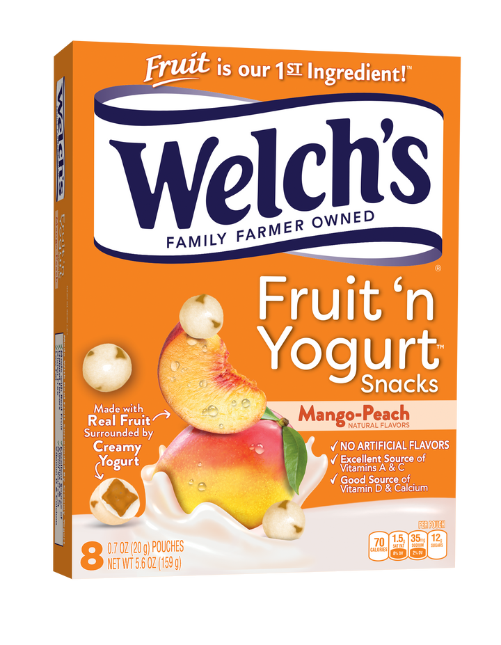 Welch's Fruit & Yogurt Mango Peach-0.7 oz.-8/Box-8/Case