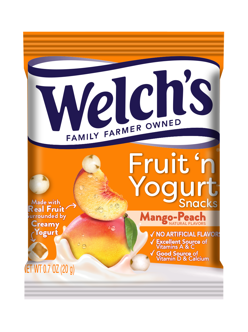 Welch's Fruit & Yogurt Mango Peach-0.7 oz.-8/Box-8/Case