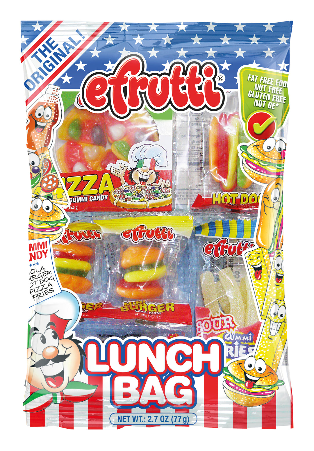 Efrutti Lunch Bag Gummy Candy Shipper-2.7 oz.-60/Case