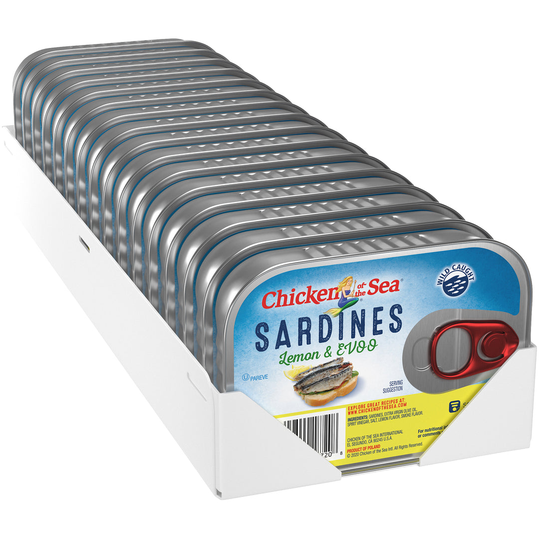 Chicken Of The Sea Sardines In Lemon Extra Virgin Olive Oil-3.75 oz.-18/Case