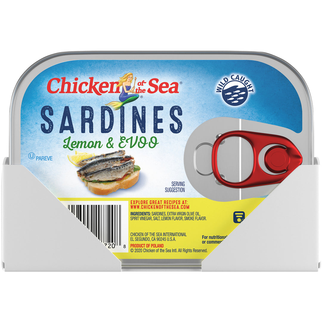 Chicken Of The Sea Sardines In Lemon Extra Virgin Olive Oil-3.75 oz.-18/Case