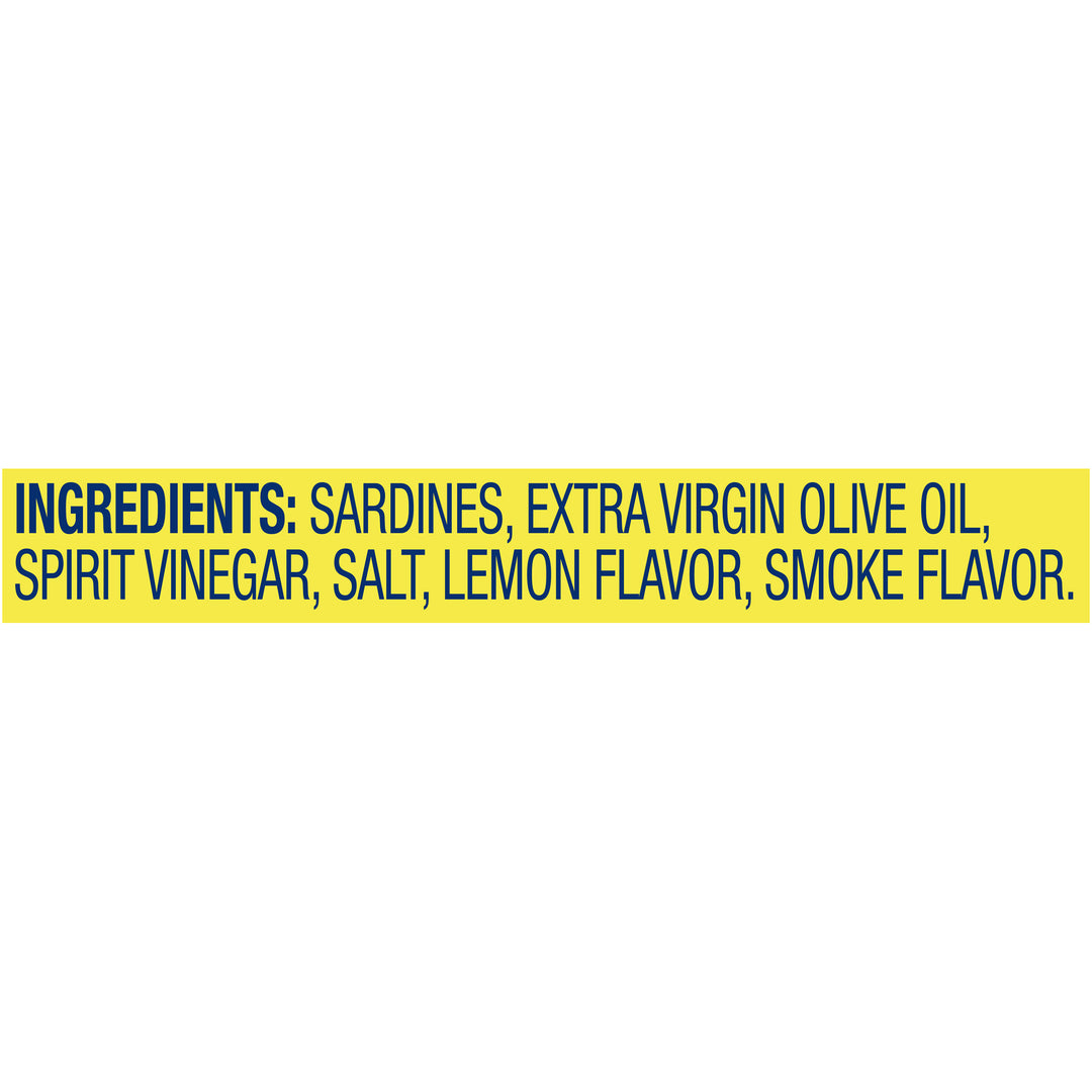 Chicken Of The Sea Sardines In Lemon Extra Virgin Olive Oil-3.75 oz.-18/Case