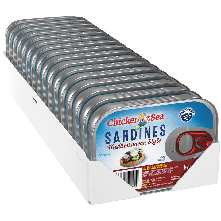 Chicken Of The Sea Sardines Mediterranean Style-3.75 oz.-18/Case