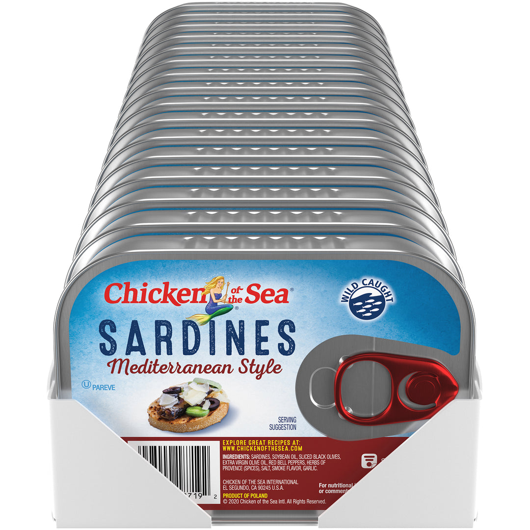 Chicken Of The Sea Sardines Mediterranean Style-3.75 oz.-18/Case