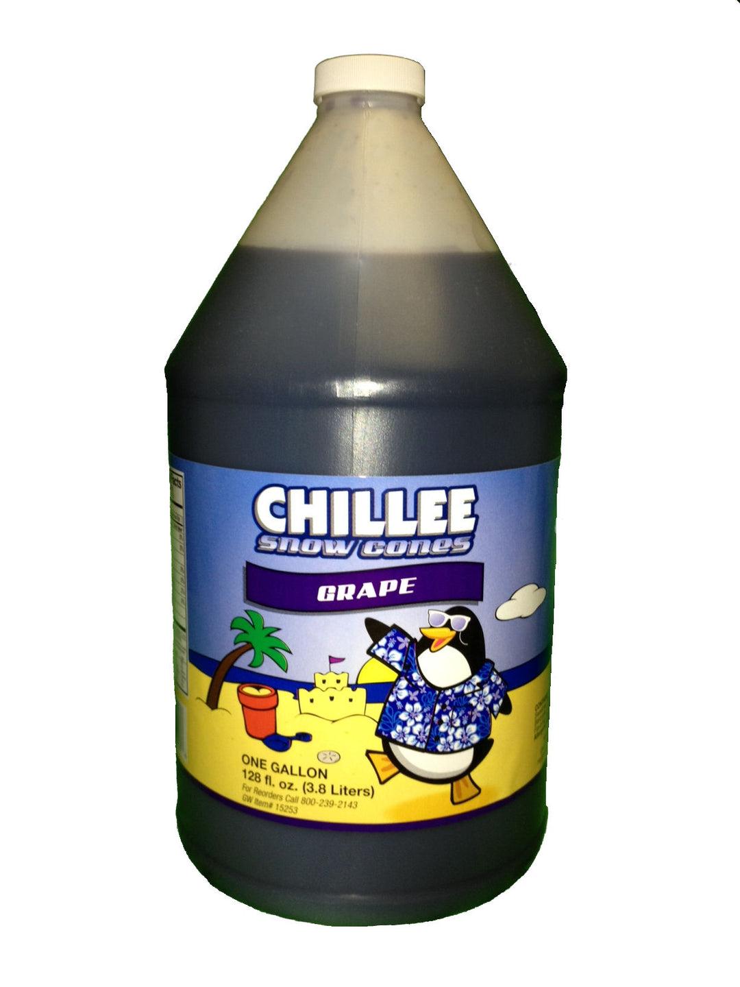 Chillee Snow Cone Syrup Grape-1 Gallon-4/Case