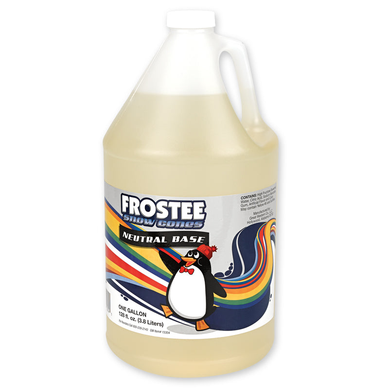 Frostee Snow Cone Syrup Neutral-1 Gallon-4/Case
