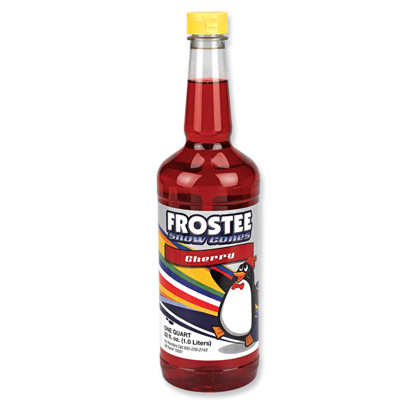 Frostee Snowcone Syrup Cherry-32 oz.-12/Case MPN# 15051 – Round Eye Supply