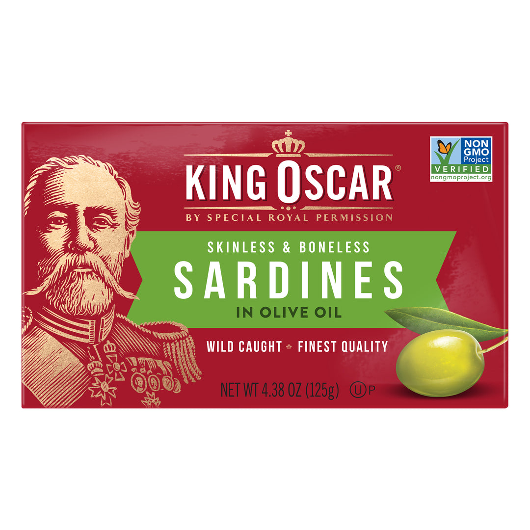 King Oscar Sardines Skinless Boneless In Olive Oil-3.75 oz.-12/Case