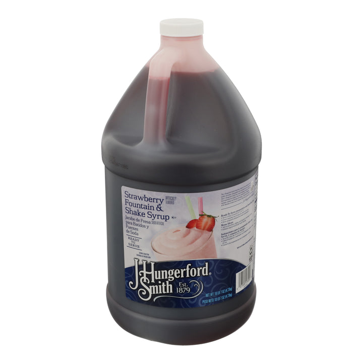 Jhs Syrup Ready To Use Strawberry Fountain & Shake-1 Gallon-4/Case