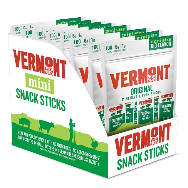 Vermont Smoke And Cure Green Precooked Original Beef & Pork-3 oz.-8/Case