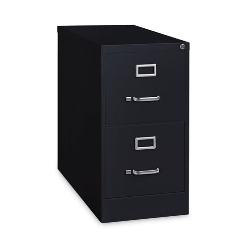 Vertical Letter File Cabinet, 2 Letter-size File Drawers, Black, 15 X 26.5 X 28.37
