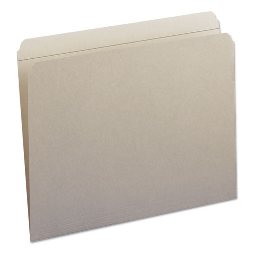 Reinforced Top Tab Colored File Folders, Straight Tabs, Letter Size, 0.75" Expansion, Gray, 100/box