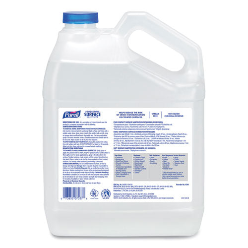PURELL Foodservice Surface Sanitizer Fragrance Free 1 Gal Bottle 4/Case