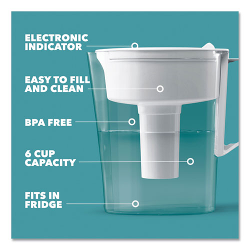 Brita Classic Water Filter Pitcher 40 Oz 5 Cups Clear