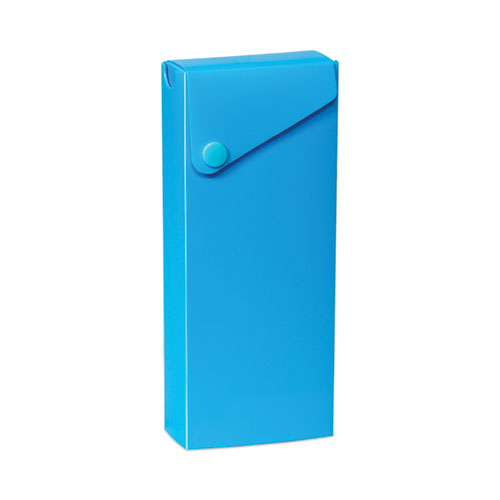 Slider Pencil Case, 11.43 X 9.5 X 0.6, Sandy Gray, Seafoam Green, Seaside Blue, Sunset Red, Sunny Yellow, 24/carton
