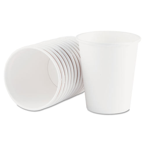 Paper Hot Cups, 16 Oz, White, 50/sleeve, 20 Sleeves/carton
