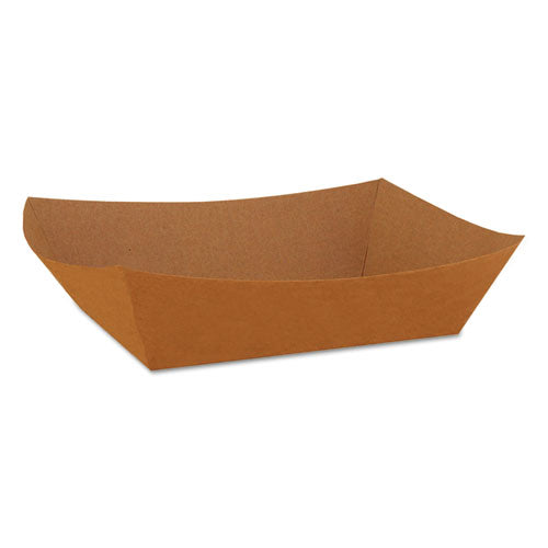 Eco Food Trays, 5 Lb Capacity, Brown Kraft, Paper, 500/carton