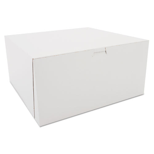 White One-piece Non-window Bakery Boxes, 12 X 12 X 6, White, Paper, 50/carton