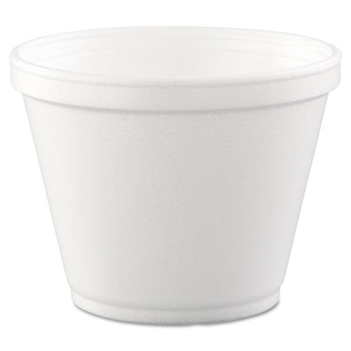 Foam Container, Squat, 8 Oz, 4.63" Diameter X 1.13"h, White, 500/carton
