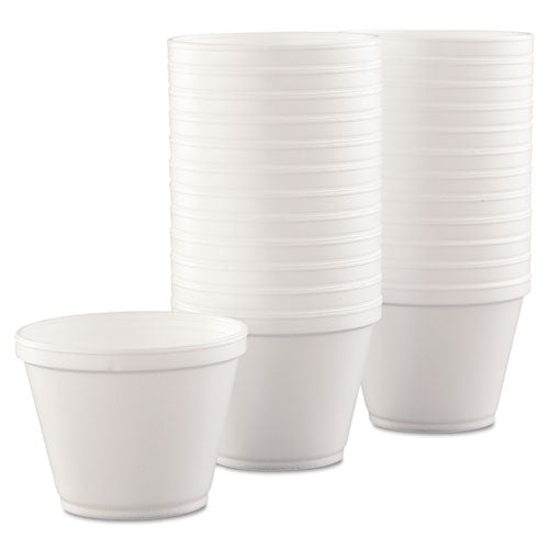 Food Containers, 12 Oz, White, Foam, 25/bag, 20 Bags/carton