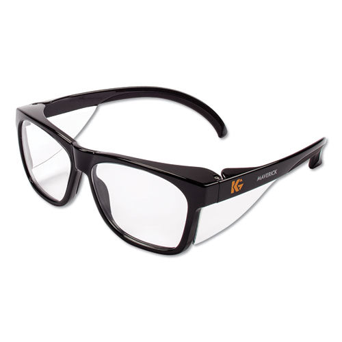Maverick Safety Glasses, Clear/orange, Polycarbonate Frame, 12/box