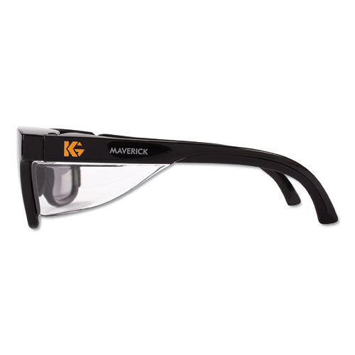 Maverick Safety Glasses, Clear/orange, Polycarbonate Frame, 12/box