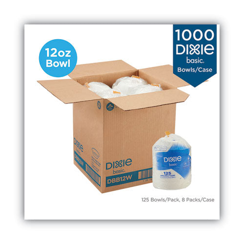 Dixie Paper Dinnerware Bowls 12 Oz White 1000/Case
