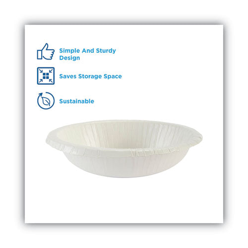 Dixie Paper Dinnerware Bowls 12 Oz White 1000/Case