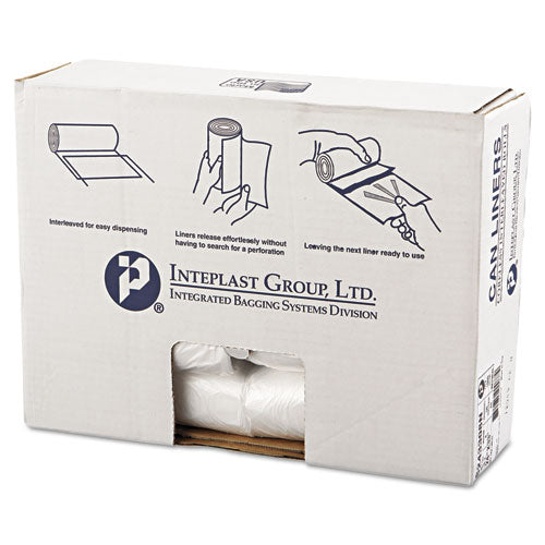High-density Commercial Can Liners, 16 Gal, 8 Microns, 24" X 33", Natural, 50 Bags/roll, 20 Rolls/carton