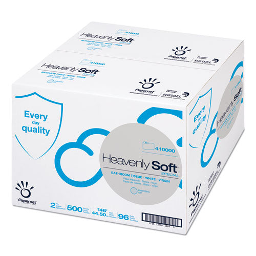Heavenly Soft Toilet Tissue Septic Safe 2-ply White 4.1" X 146 Ft 500 Sheets 96 Rolls/Case